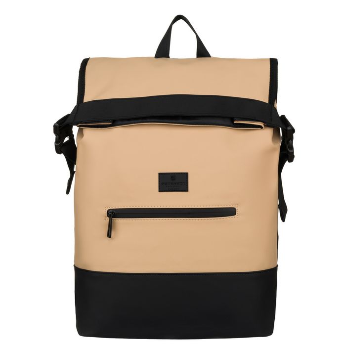 plecak miejski roll-top z zewnętrzną kieszenią na suwak - peterson