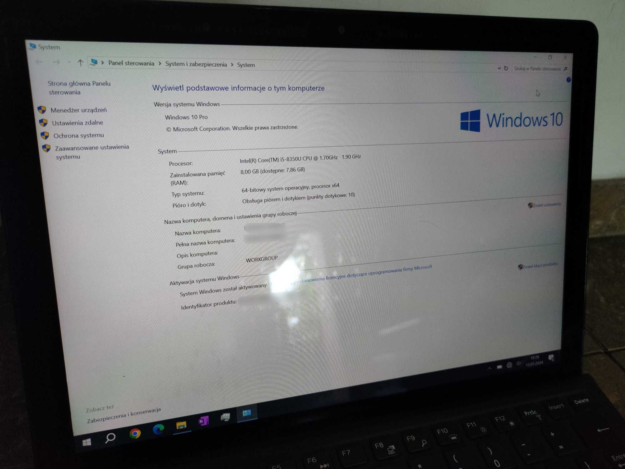 Laptop 2 w 1 DELL Latitude 5290  i5 - 8350U dotykowy 8 GB RAM in 512