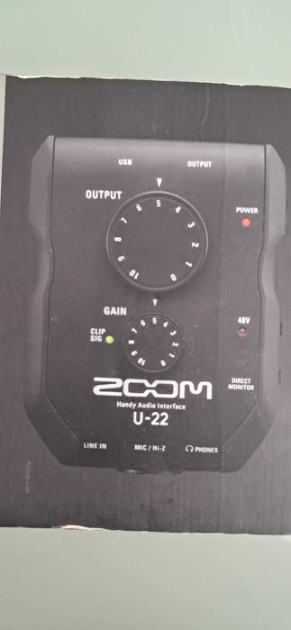 Interface de áudio portátil Zoom U-22 usb