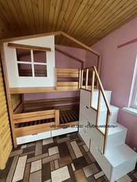 Двухъярусная деревянная кровать Сара1, двоярусне (двоповерхове)ліжко