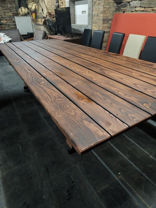 Mesa madeira e ferro