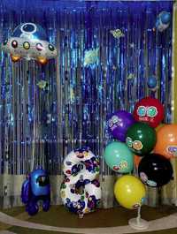 Декор на день рождения Амонг Ас, Among Us (шары, посуда, фотозона)