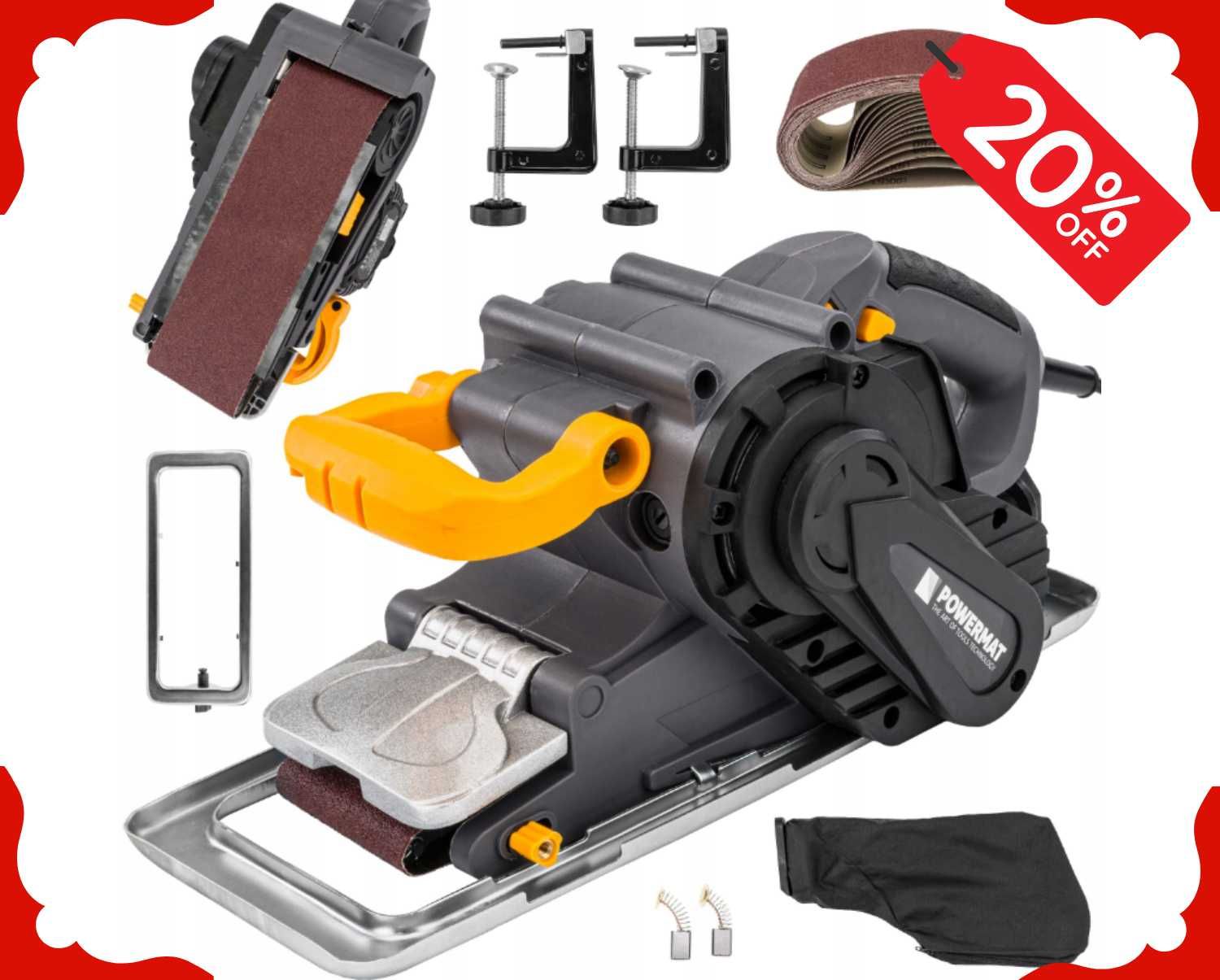 Nowa SZLIFIERKA Taśmowa Do Drewna Metalu Ręczna Stołowa 2000W (-20%)