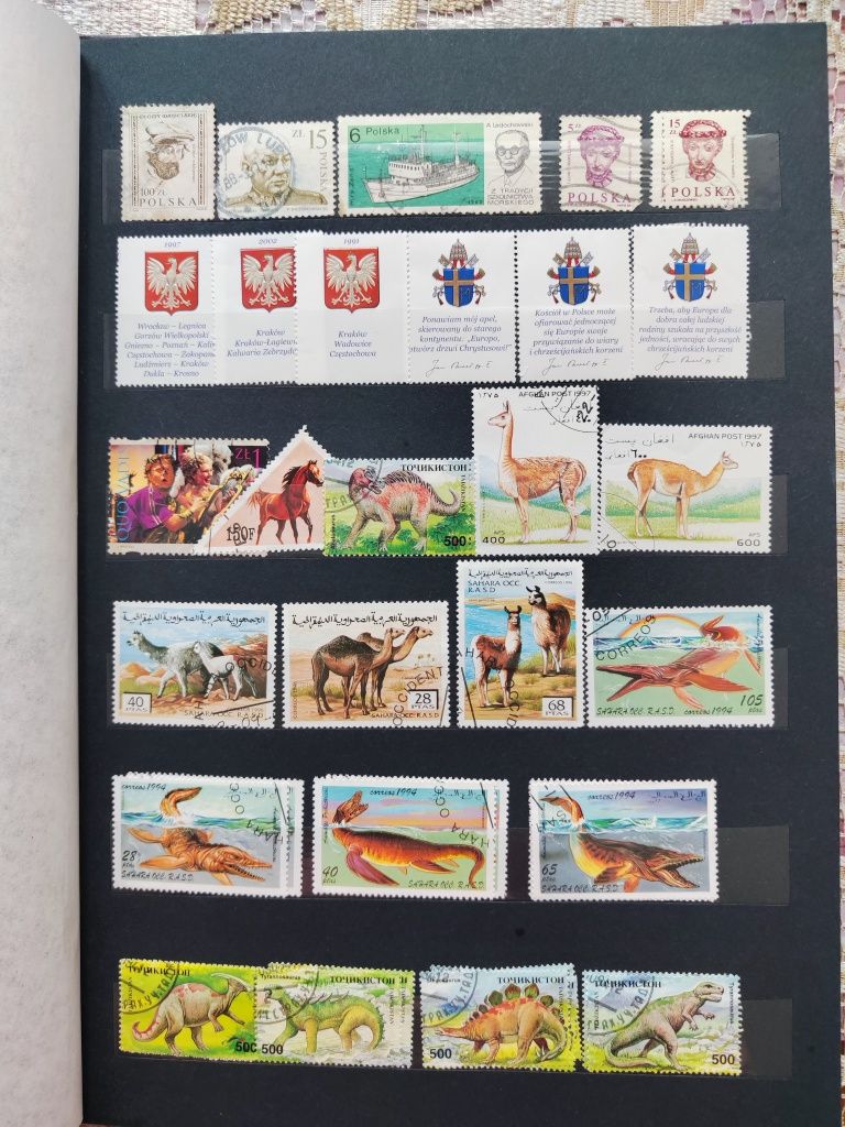 Znaczki pocztowe plus klaser