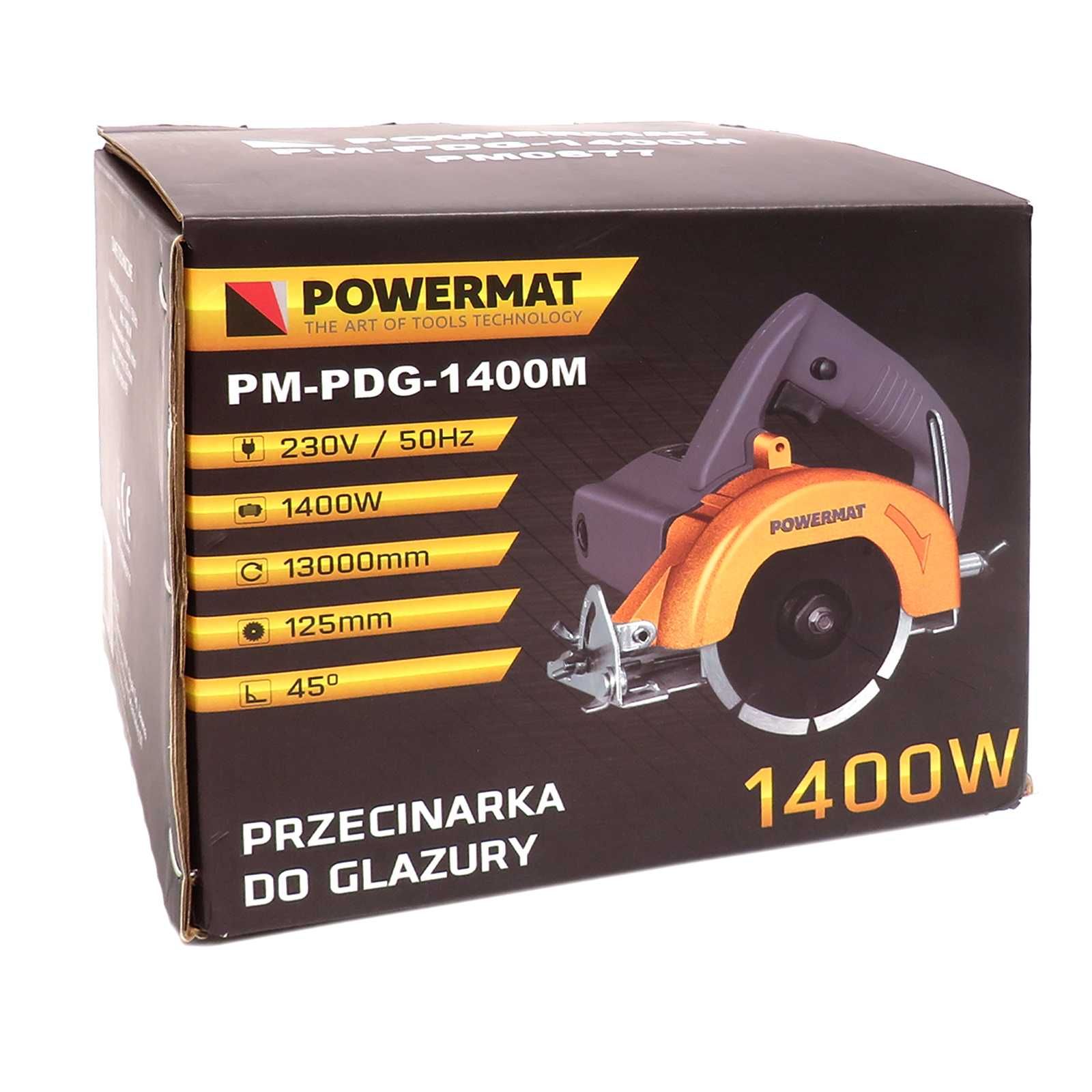 POWERMAT Przecinarka Tarczowa Do Płytek Gresu 1400w 125mm