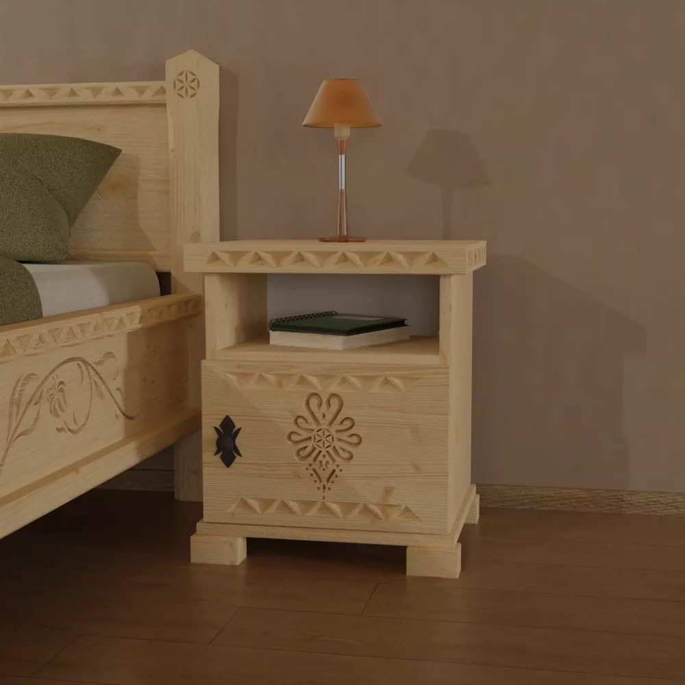Szafka nocna w stylu góralskim !PRODUCENT!