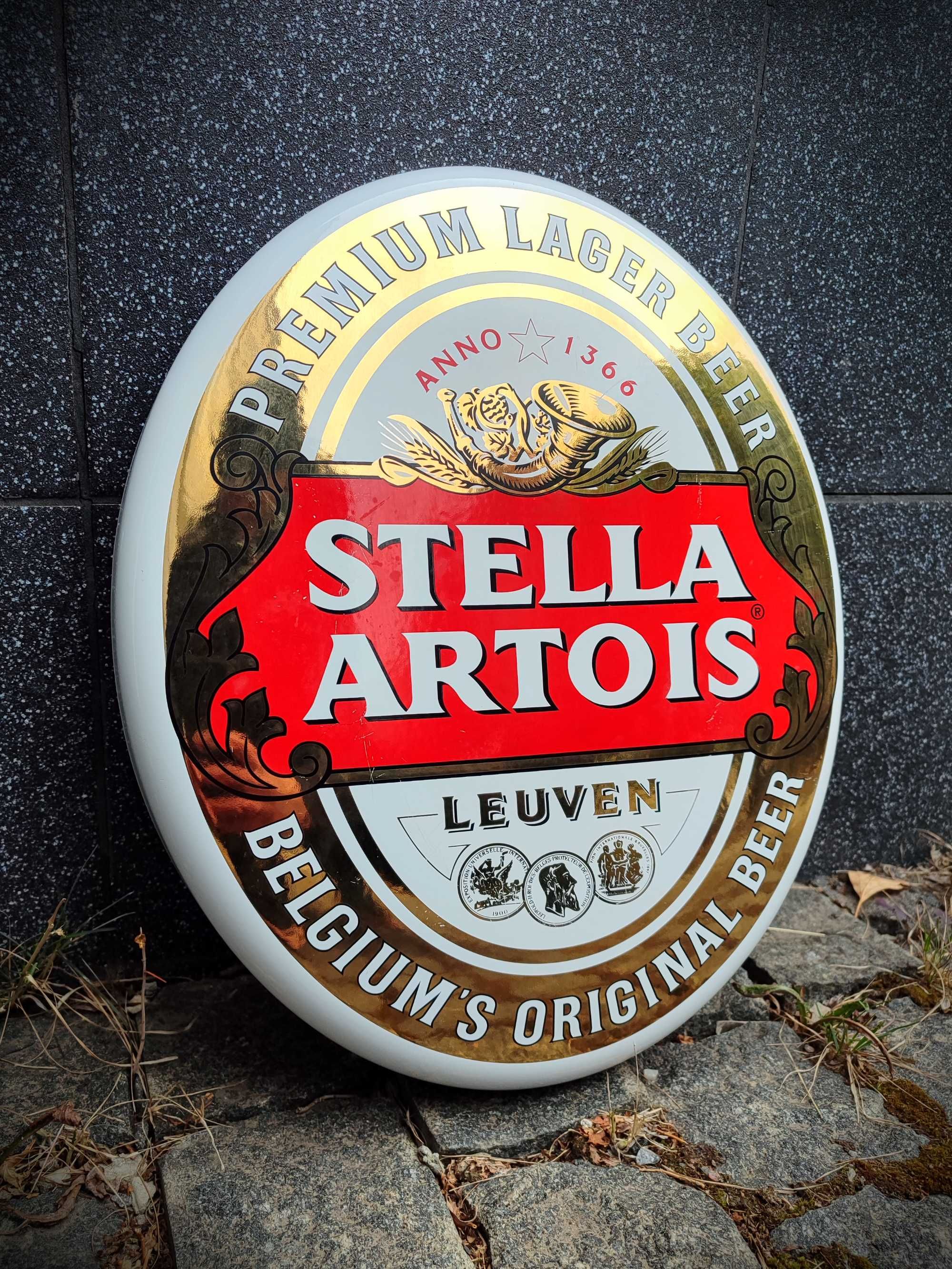 41x35cm Stella Artois Винтаж Табличка Эмаль Вывеска Знак Бар Металл