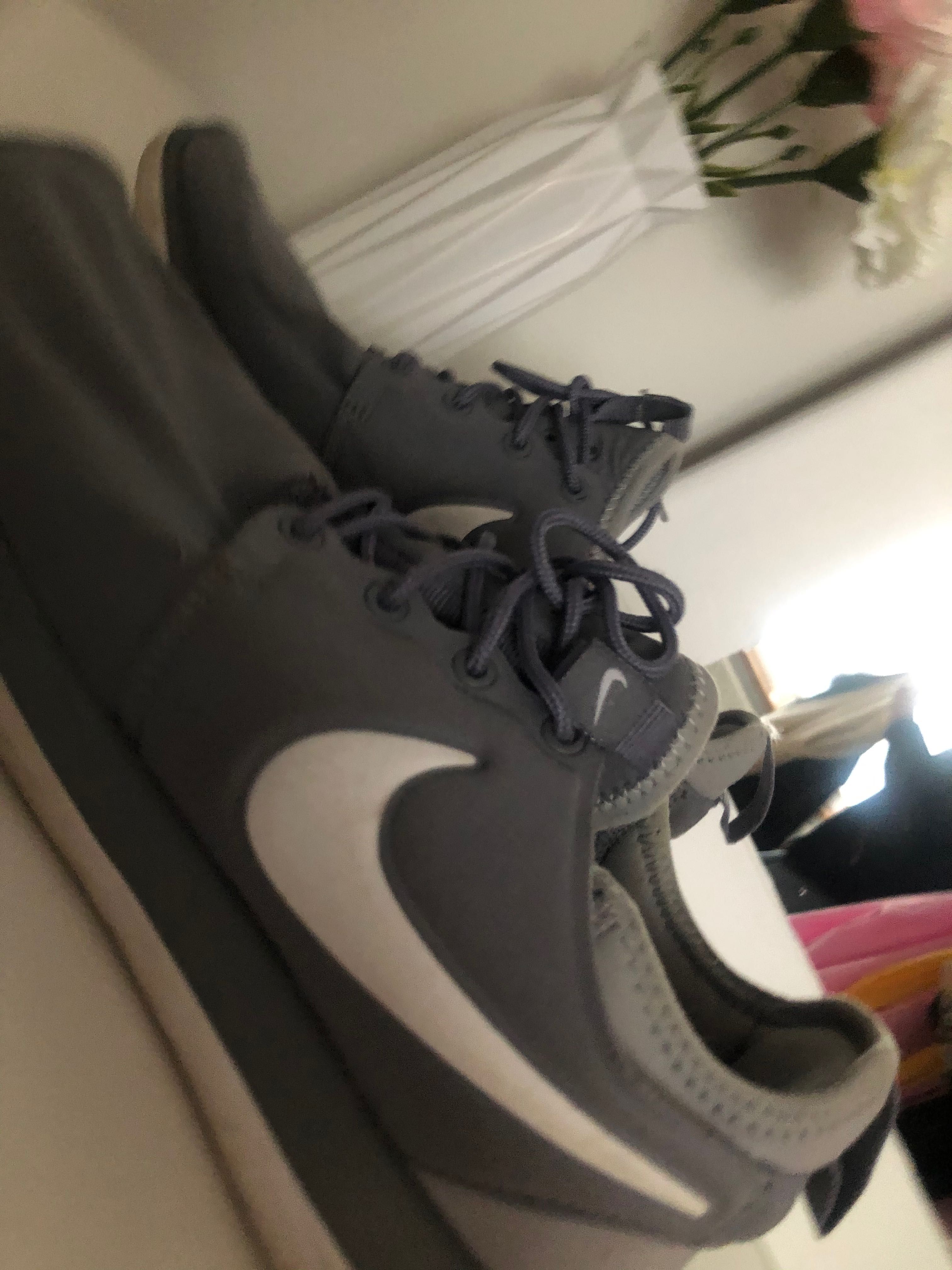 Buty nike szaro biale