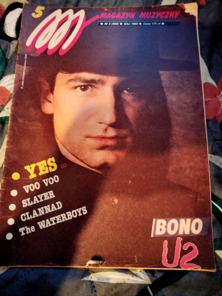 Unikatowy zestaw 5 numerów miesięcznika Magazyn Muzyczny z 1989 roku .