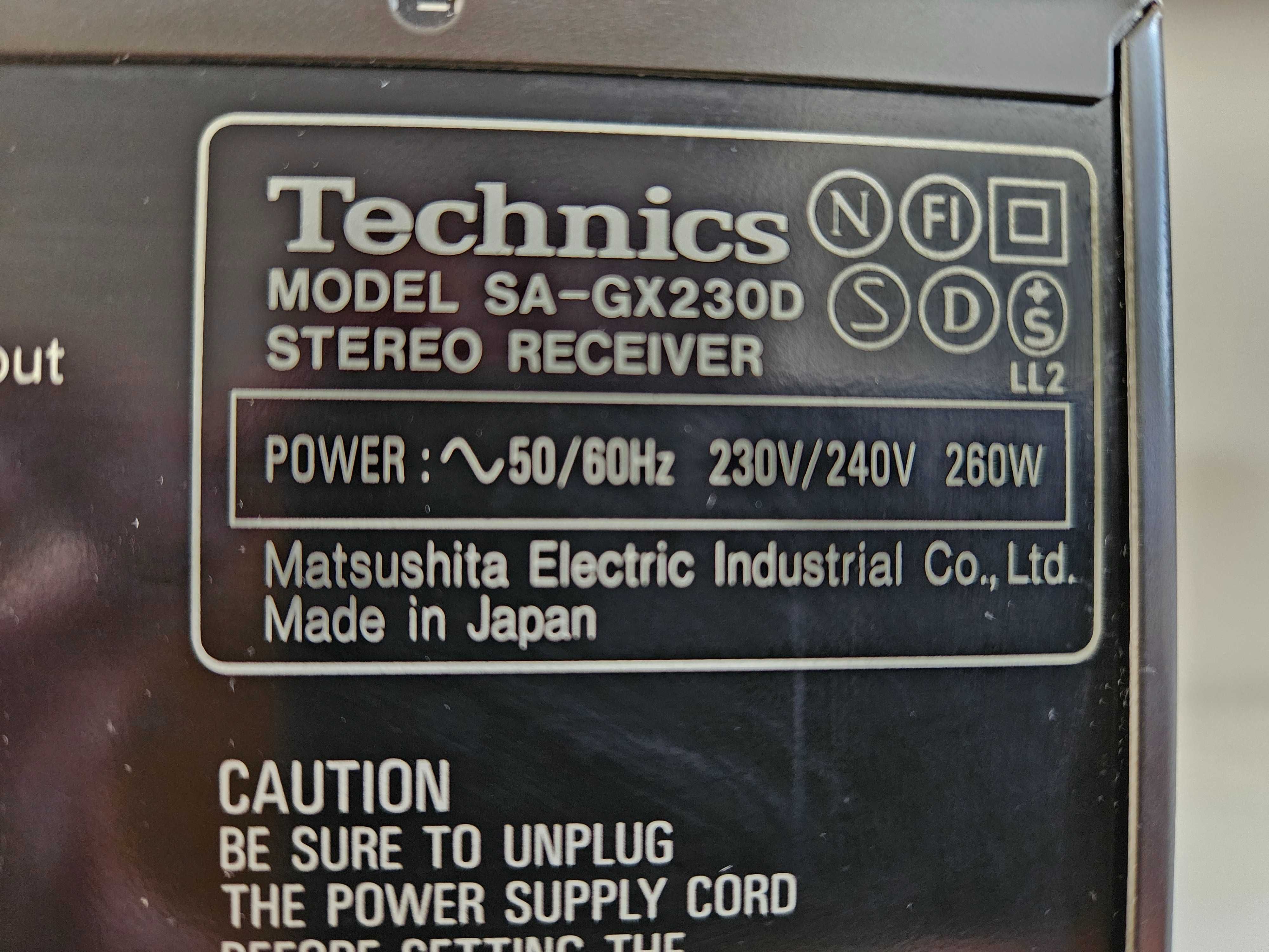 OKAZJA Wzmacniacz stereo phono tuner amplituner Technics SA GX 230D