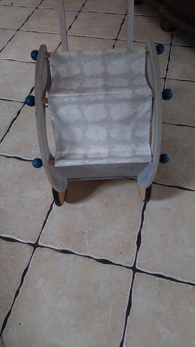 Wózek drewniany dla lalki