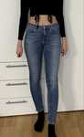 Granatowe niebieskie jeansy spodnie rurki skinny wysoki sta Guess 27 M