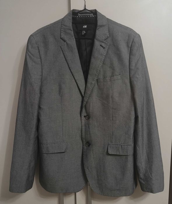 Oryginalna marynarka szara/beżowa męska - H&M