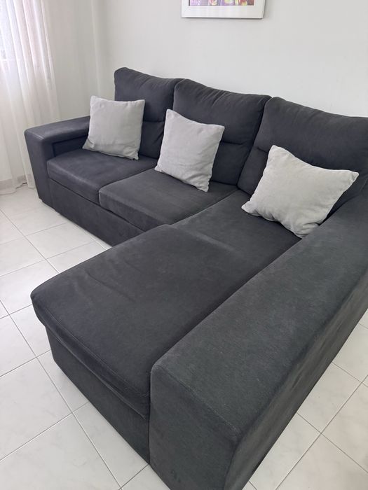 Sofa 3 lugares com chaise long