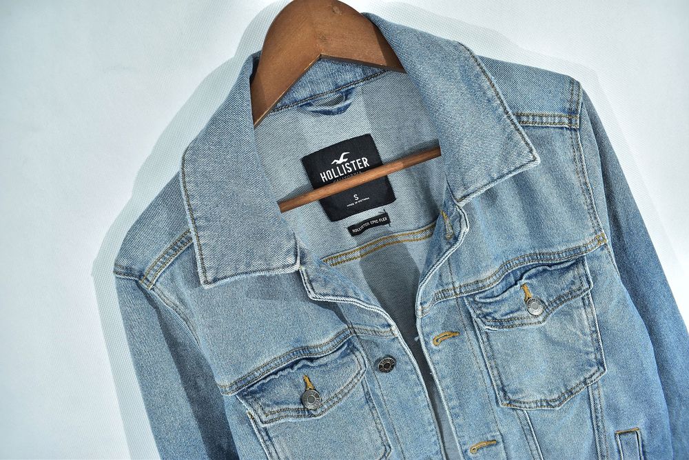 Hollister Epic Flex Jeansowa Kurtka Męska Denim Trucker S