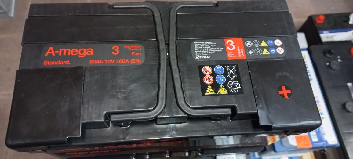 Akumulator AMEGA M3 12V 80AH 760A nowy