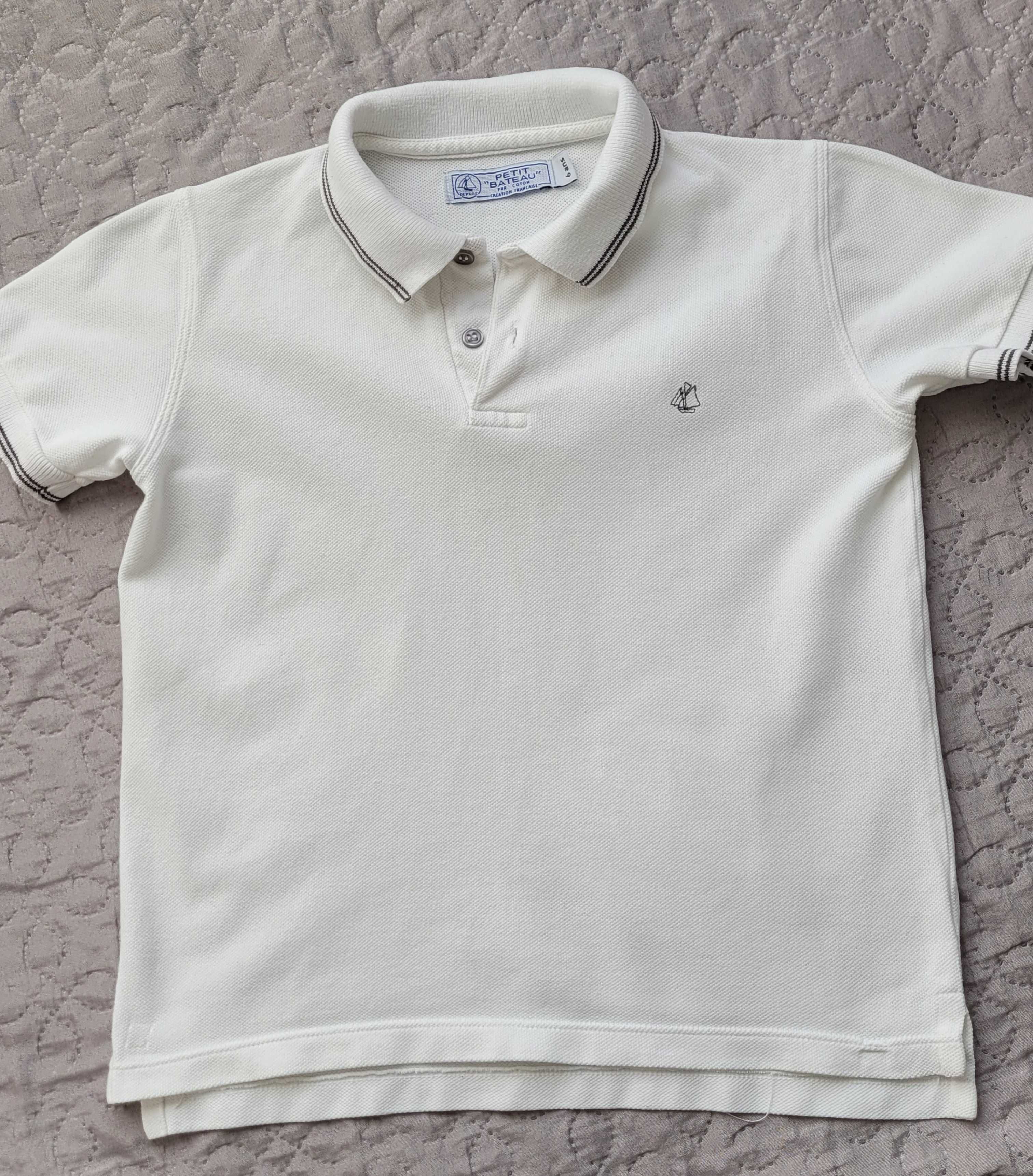 Polo PETIT BATEAU 6 lat białe 116