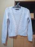 Sweter błękitny bawełna S