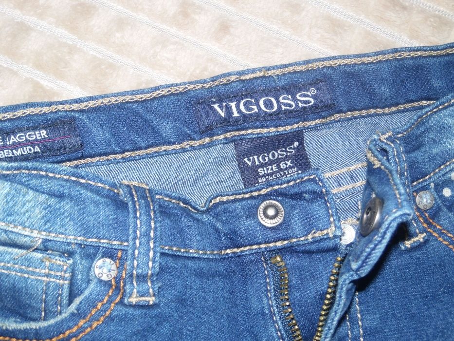джинсовые удлиненные шорты капри Vigoss и юбка Hartstrings на 6-7 лет