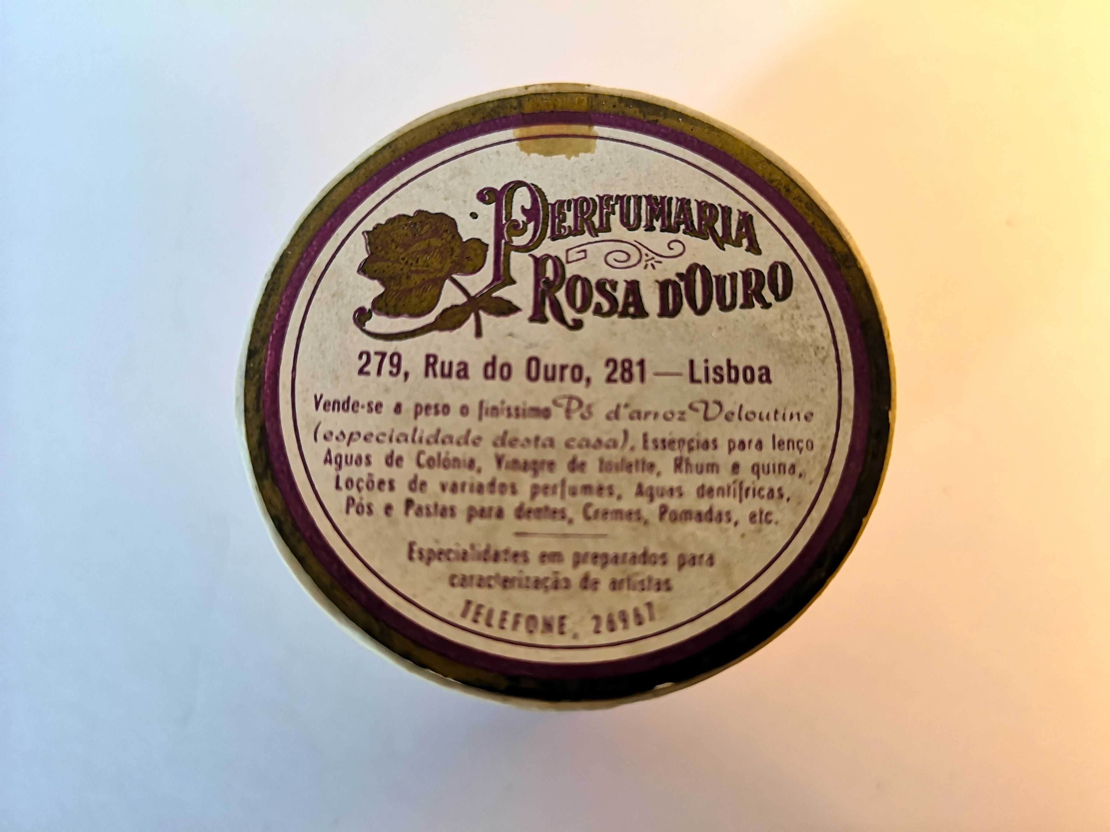 1 Antiga Caixa de PÓ de ARROZ - Rosa D'Ouro - Lisboa - SELADA