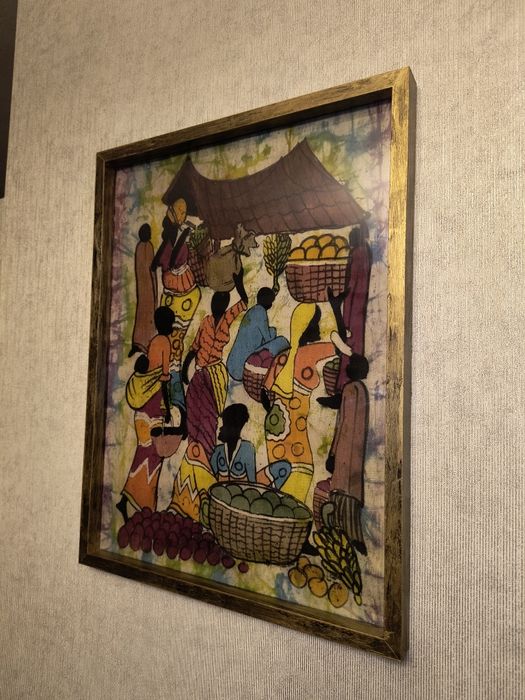 Obraz ludowej sztuki afrykańskiej.