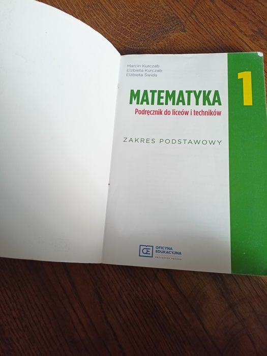 Matematyka 1, podręcznik i zbiór zadań