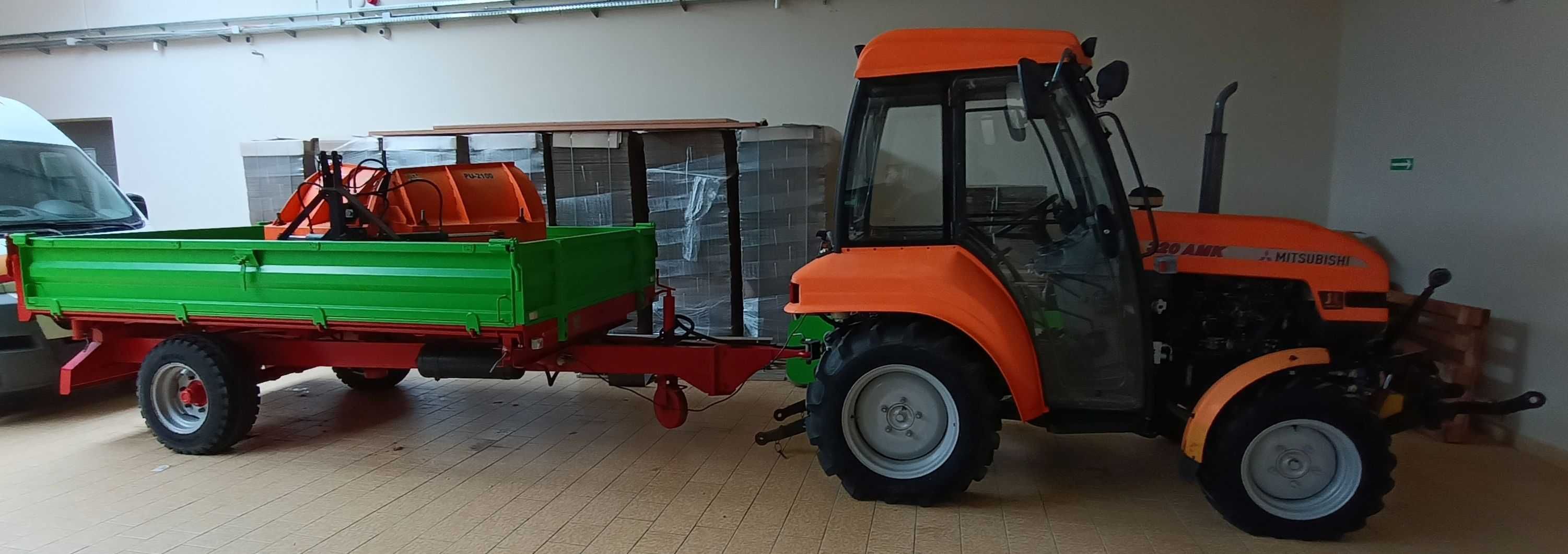 Ciągnik PRONAR 320AMK traktorek +PRZYCZEPA + OSPRZĘT