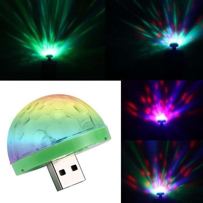 3W USB Mini luz RGB led disco party club DJ Android