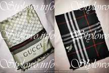 Szal Gucci Burberry Nowość logowane grubsze jesień hit