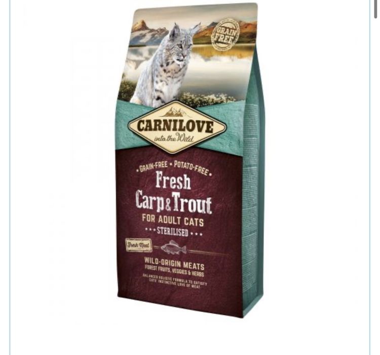 Carnilove Fresh Carp & Trout для стерилізованих котів, риба, 6 кг