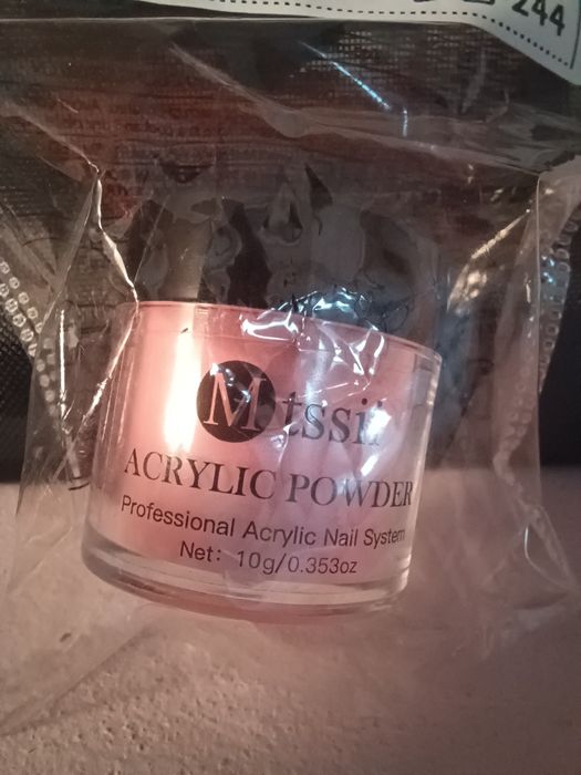 Proszek akrylowy do paznokci z brokatem