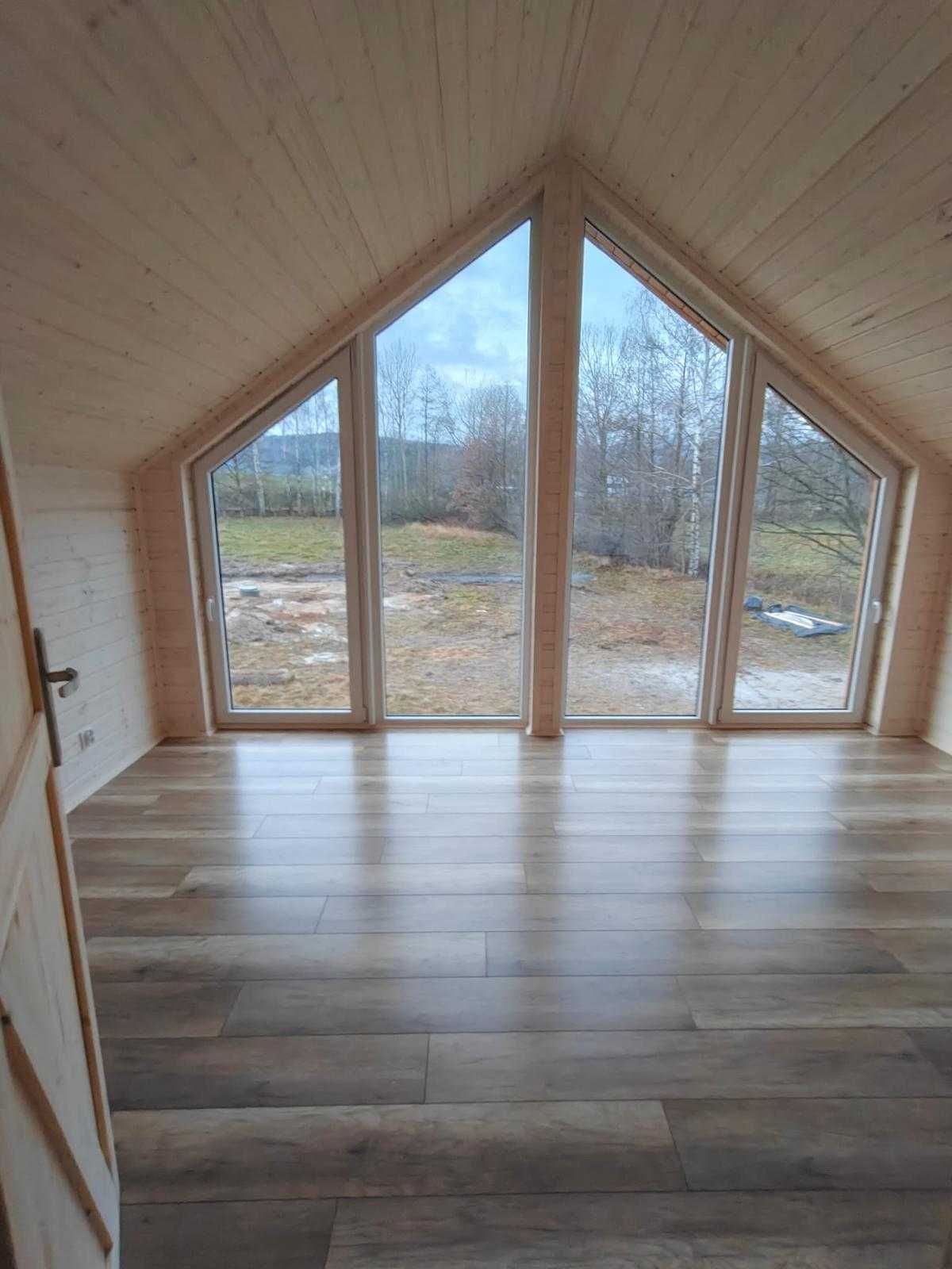 Dom 70 m2 Nowoczesna Stodoła, drewniany, letniskowy lub całoroczny