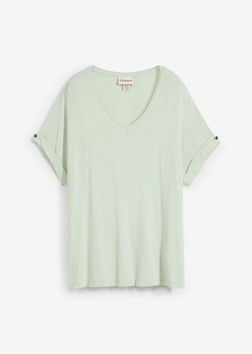 B.P.C t-shirt wiskozowy pistacjowy r.52/54