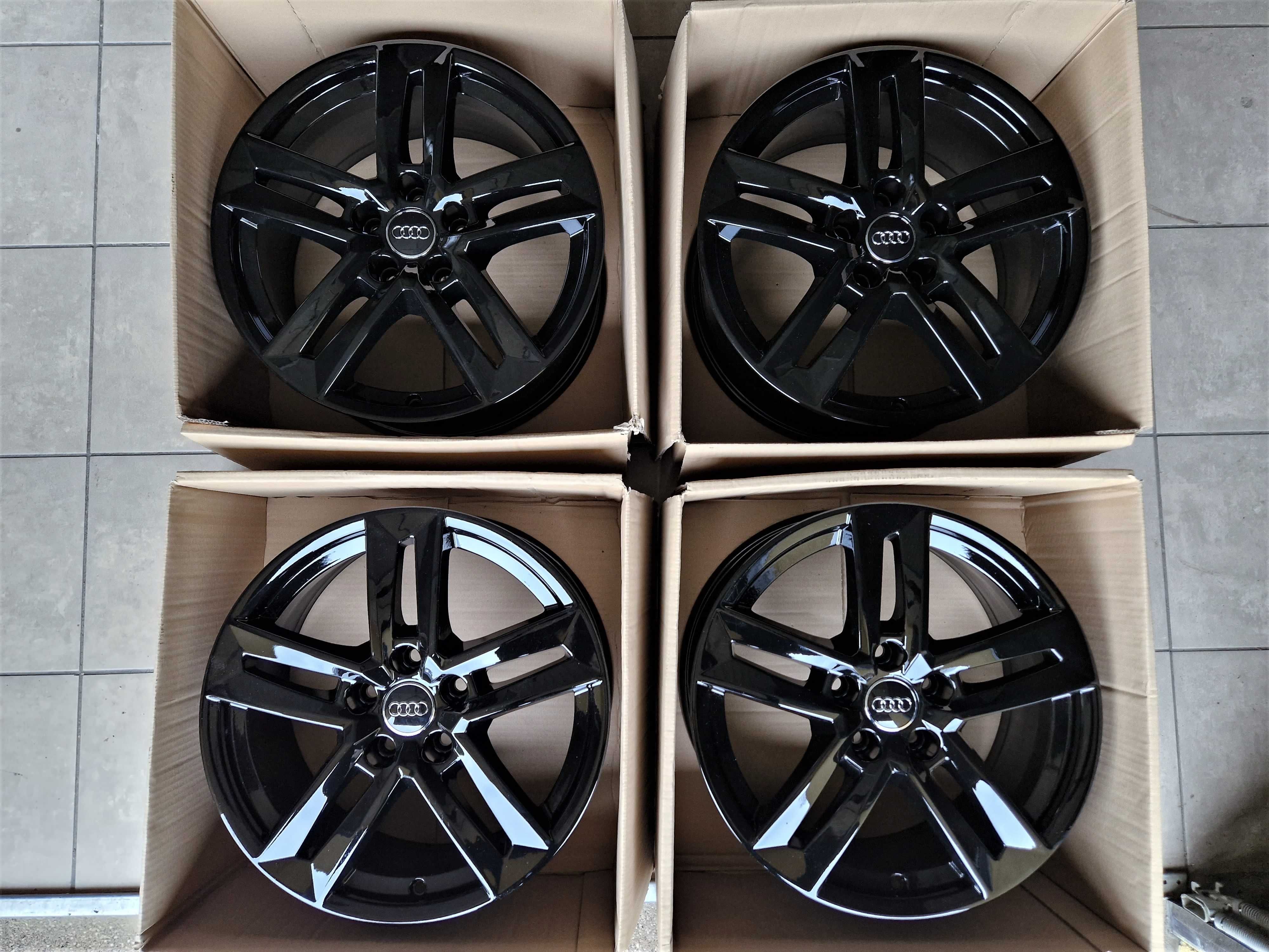 Alufelgi 17 5x112 Audi A4 A6 A7 A8 Q3 Q5 Czarne Nowe ! 446#