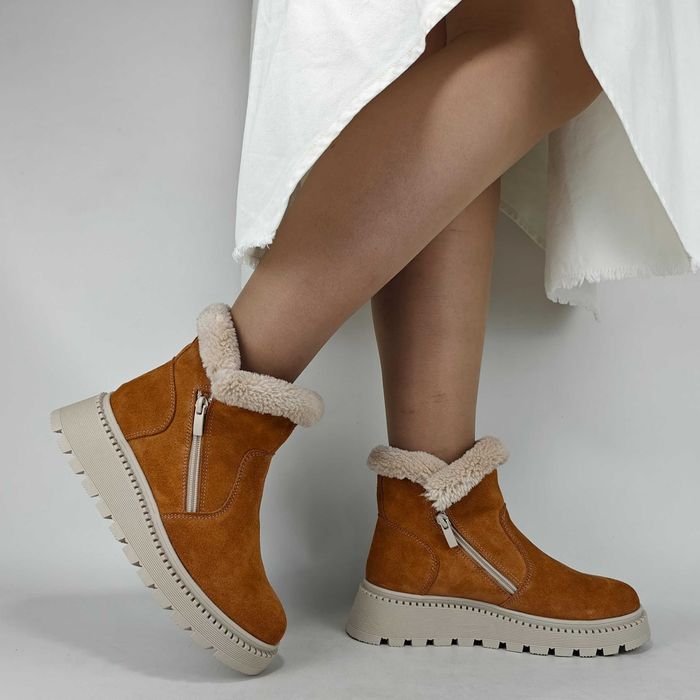 Черевики жіночі 0088 ЗИМОВІ в 5 кольорах з НАТУРАЛЬНОЇ ЗАМШІ та ШКІРИ