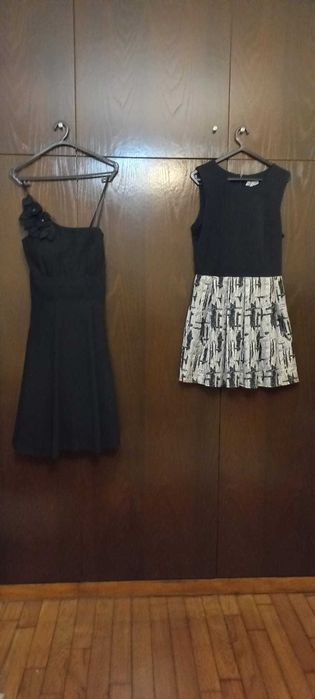 vestidos, casacos, calças, sandália