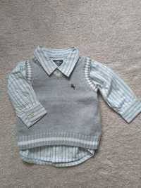 Komplet koszula i pulower H&M r 68
