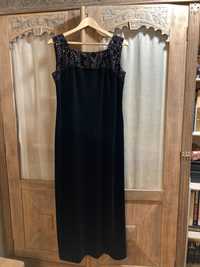 Suknia wieczorowa czarny aksamit