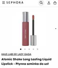 Sephora lady gaga haus labs płynna pomadka atomic shake rosewood shine