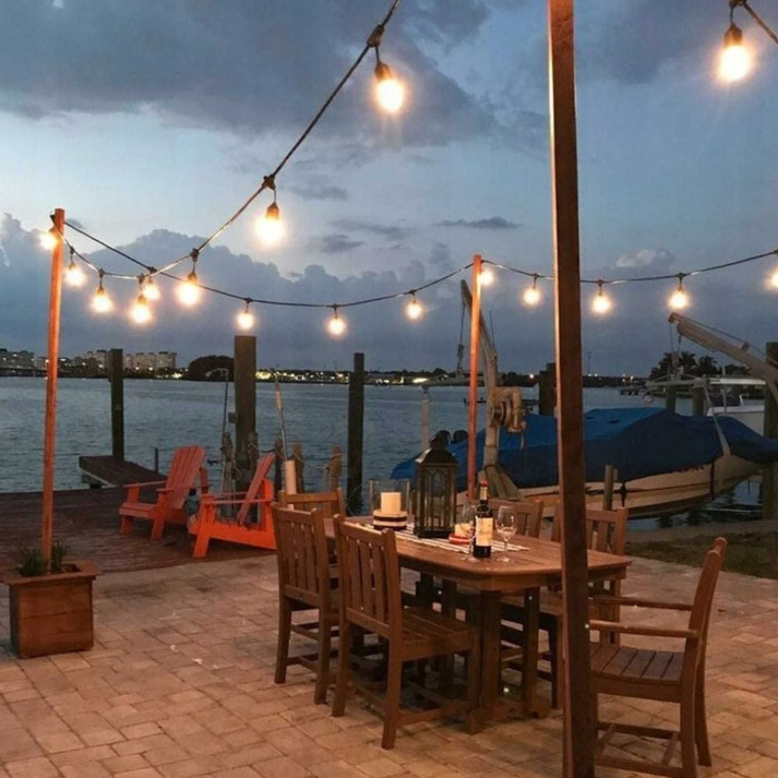 GIRLANDA ŚWIETLNA OGRODOWA 20m 20X żarówki LED E27 łańcuch lampki