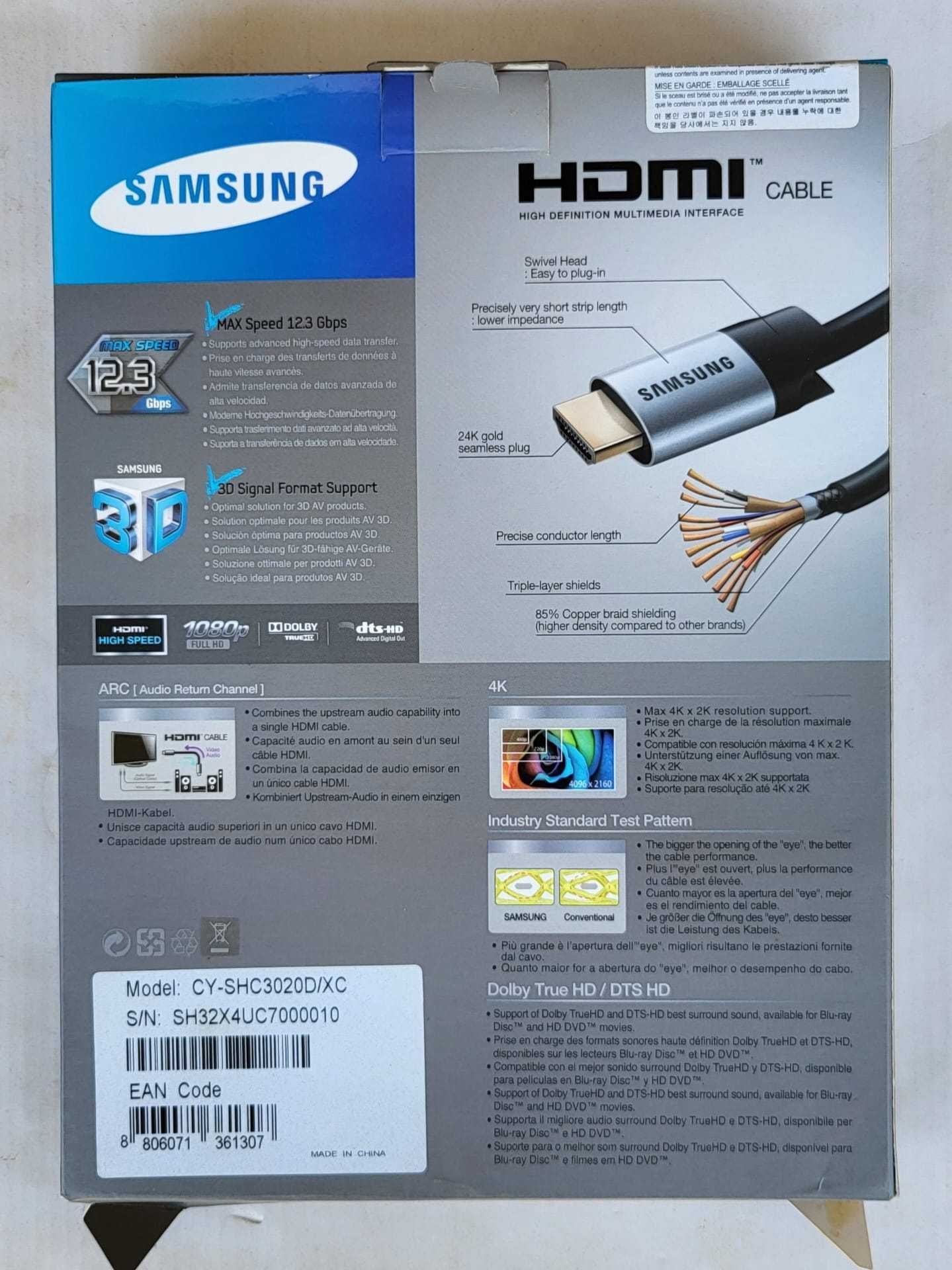 Cabo HDMI Samsung articulado 2m