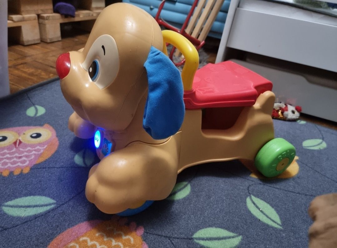 Pchacz Fisher price jeździć zabawka interaktywna pies