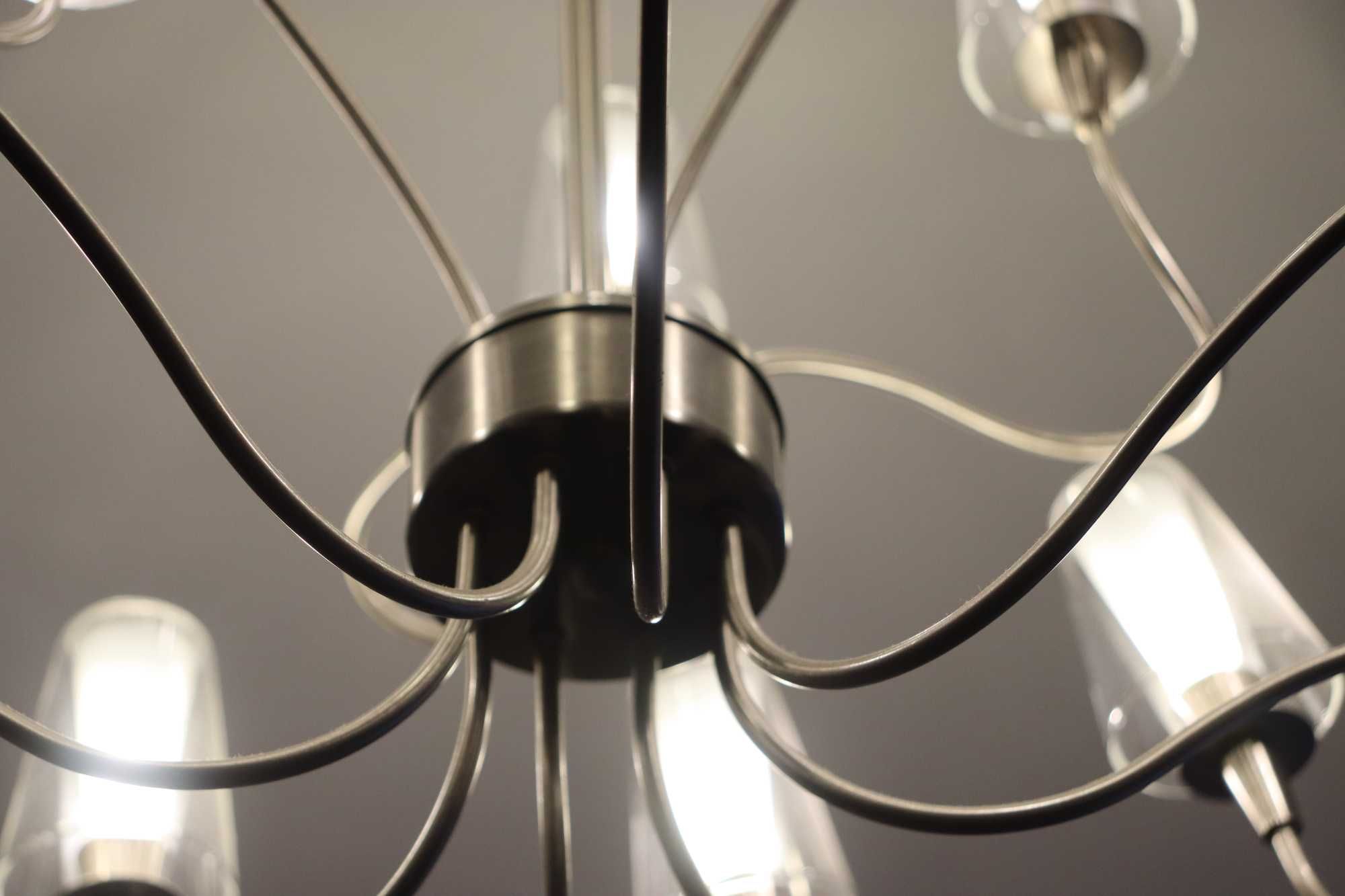Lampa sufitowa wisząca 12 punktowa - żarówki GRATIS! żyrandol