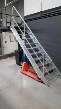 Metalowe schody zewnętrzne ocynkowane SUPER JAKOŚĆ 9 stopni+1 poręcz