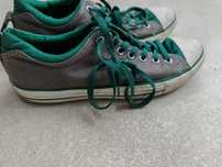 Converse cinzentas e verde esmeralda — tamanho 42