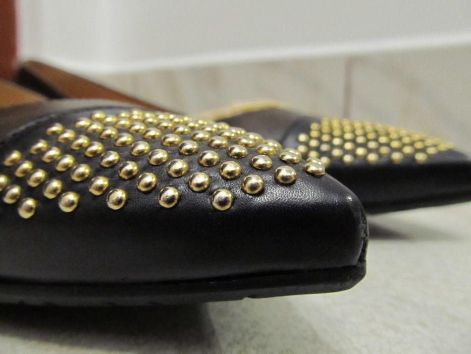 Baleriny Ryłko 37 brązowo-czarne - Nowe