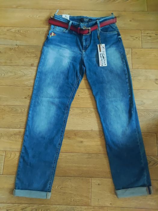 Lady Lucku прямые джинсы, утяжка, высокая посадка . Размер 50