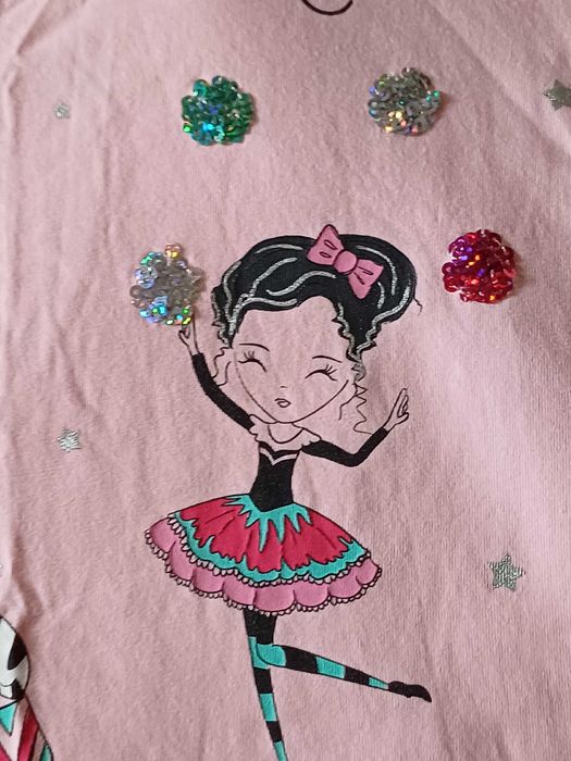 Нарядная блуза с паетками девочка р 146