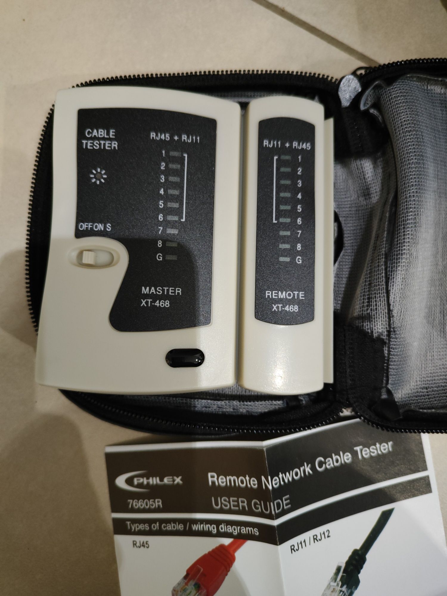 Zestaw narzędzi sieciowych Philex Remote network cable tester