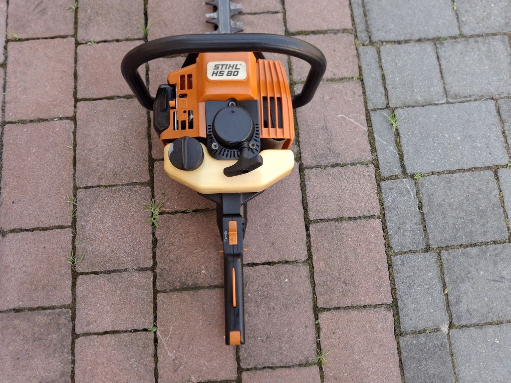 Nożyce spalinowe Stihl HS 80 obracany uchwyt pracy blokada noży super